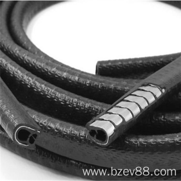 Car door U-shaped anti-collision rubber strip